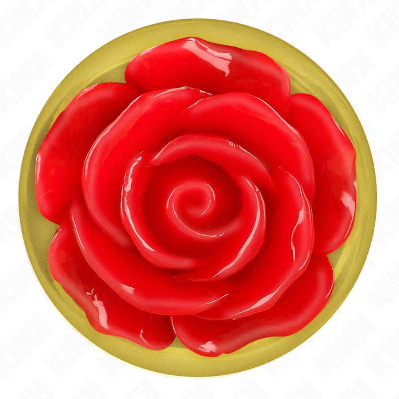 KINK - PLUG ANAL DORADO ROSA ROJA TALLA L - Imagen 4