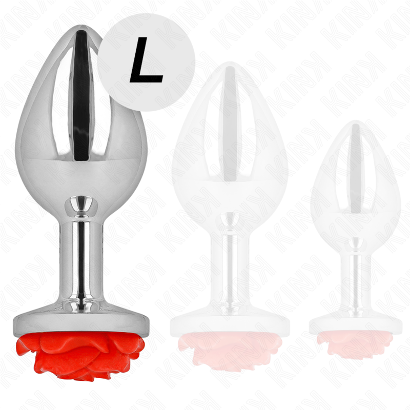 KINK - PLUG ANAL ROSA ROJA TALLA L - Imagen 3