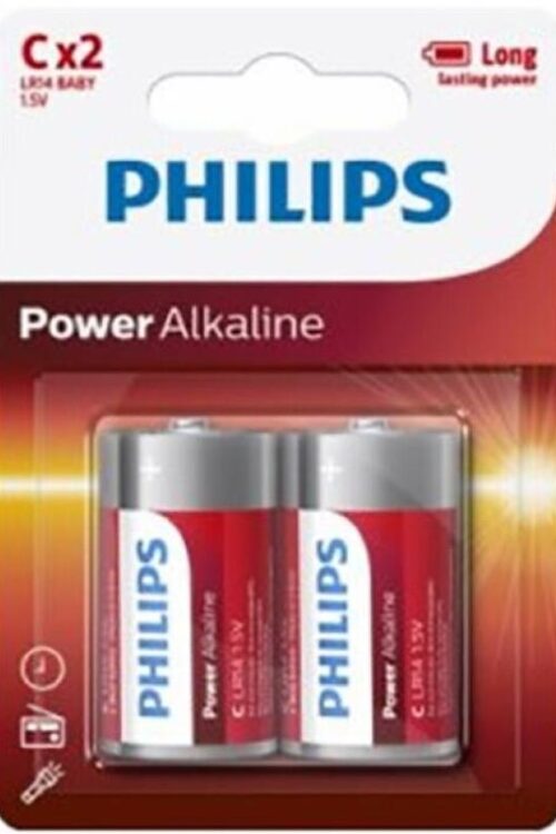 PHILIPS – POWER ALKALINE PILA C LR14 BLISTER*2