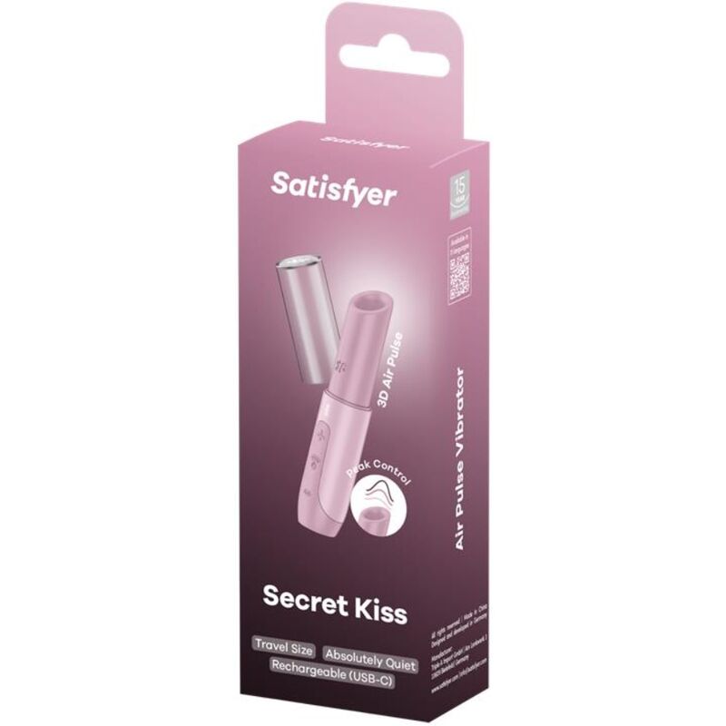 SATISFYER - SECRET KISS ESTIMULADOR CLÍTORIS POR ONDAS ROSA - Imagen 4