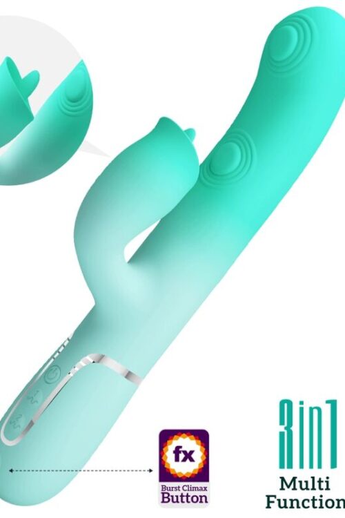 PRETTY LOVE – GIGI VIBRADOR RABBIT MULTIFUNCIÓN VERDE AGUA
