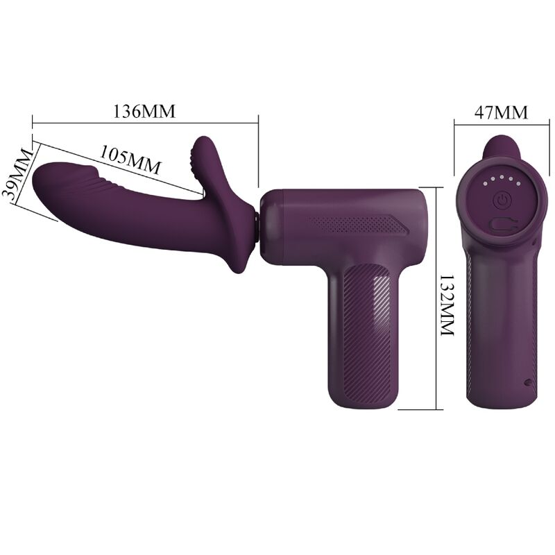 PRETTY LOVE - DJ SCHOLAR MASAJEADOR 5 CONFIGURACIONES MORADO - Imagen 2