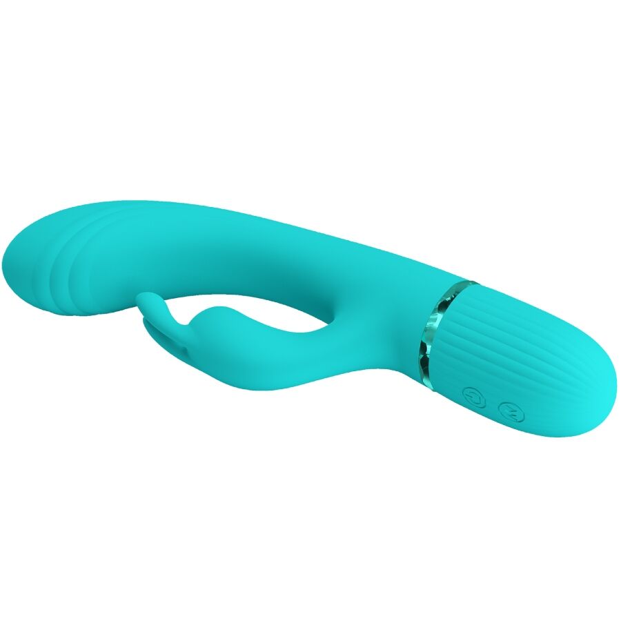PRETTY LOVE - SCOCCO VIBRADOR RABBIT TURQUESA - Imagen 3