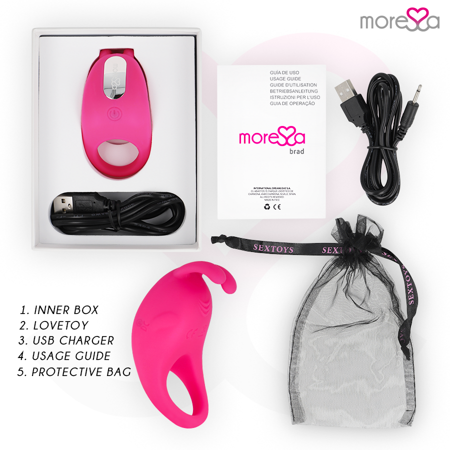 MORESSA - BRAD PREMIUM SILICONE RECARGABLE ROSA - Imagen 8