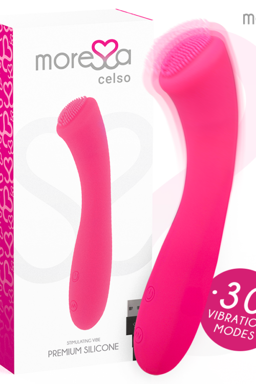MORESSA – CELSO MASAJEADOR DUO PUNTO G Y SUERO PELVICO PREMIUM SILICONE RECARGABLE