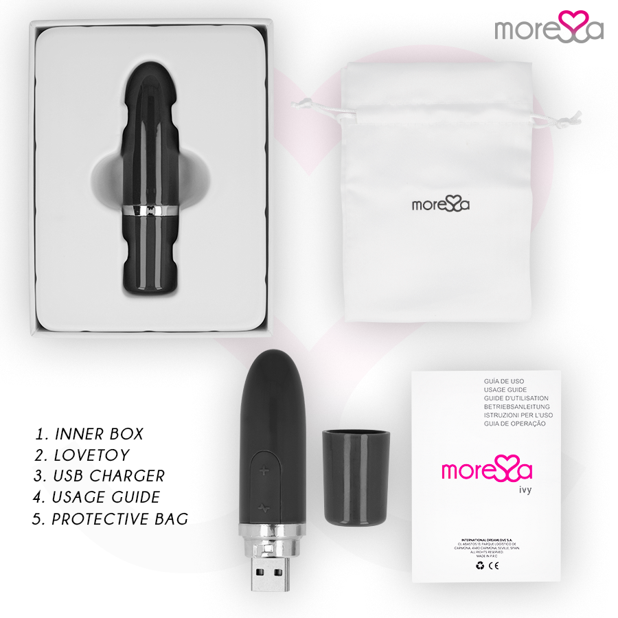 MORESSA - IVY MASAJEADOR SIMULADOR LABIAL DE VIAJE NEGRO - Imagen 6