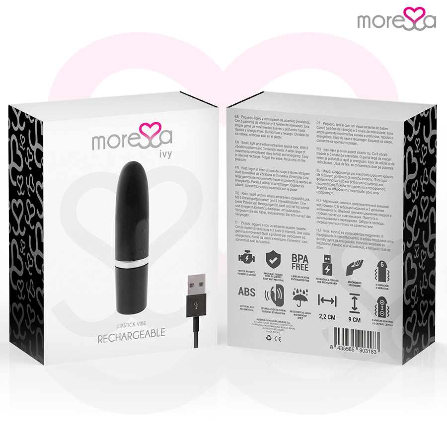 MORESSA - IVY MASAJEADOR SIMULADOR LABIAL DE VIAJE NEGRO - Imagen 7