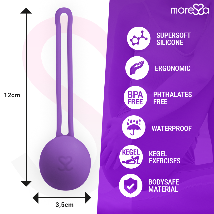 MORESSA - OSIAN ONE ENTRENAMIENTO SUELO PELVICO 51gr PREMIUM SILICONA LILA - Imagen 6