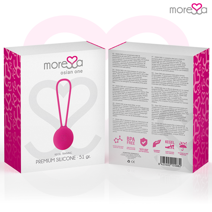 MORESSA - OSIAN ONE ENTRENAMIENTO SUELO PELVICO 51gr PREMIUM SILICONA ROSA - Imagen 3