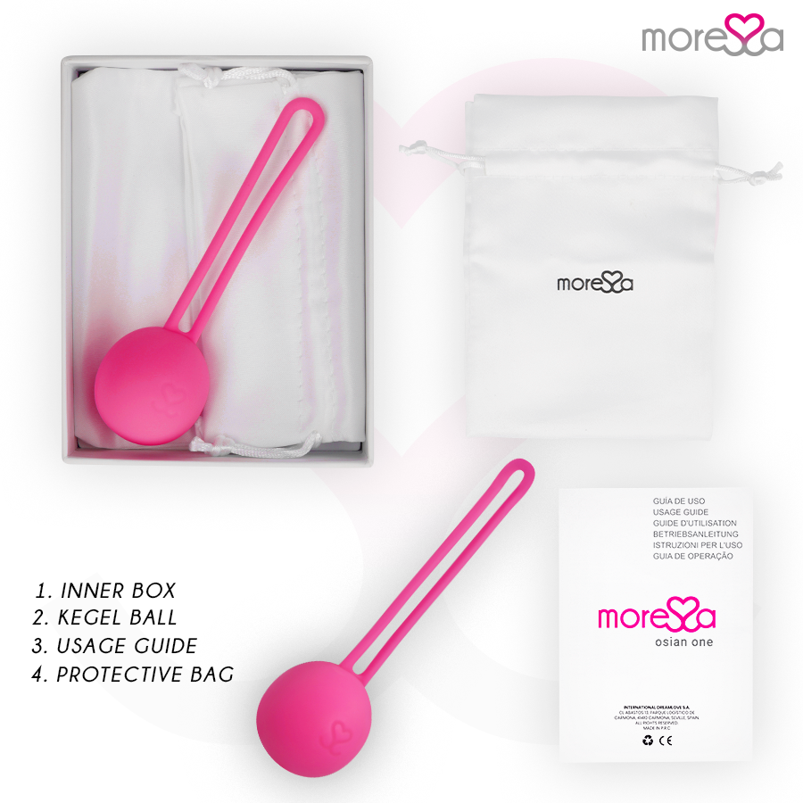 MORESSA - OSIAN ONE ENTRENAMIENTO SUELO PELVICO 51gr PREMIUM SILICONA ROSA - Imagen 8
