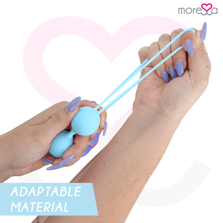 MORESSA - OSIAN TWO ENTRENAMIENTO SUELO PELVICO 101gr PREMIUM SILICONA TURQUESA - Imagen 8