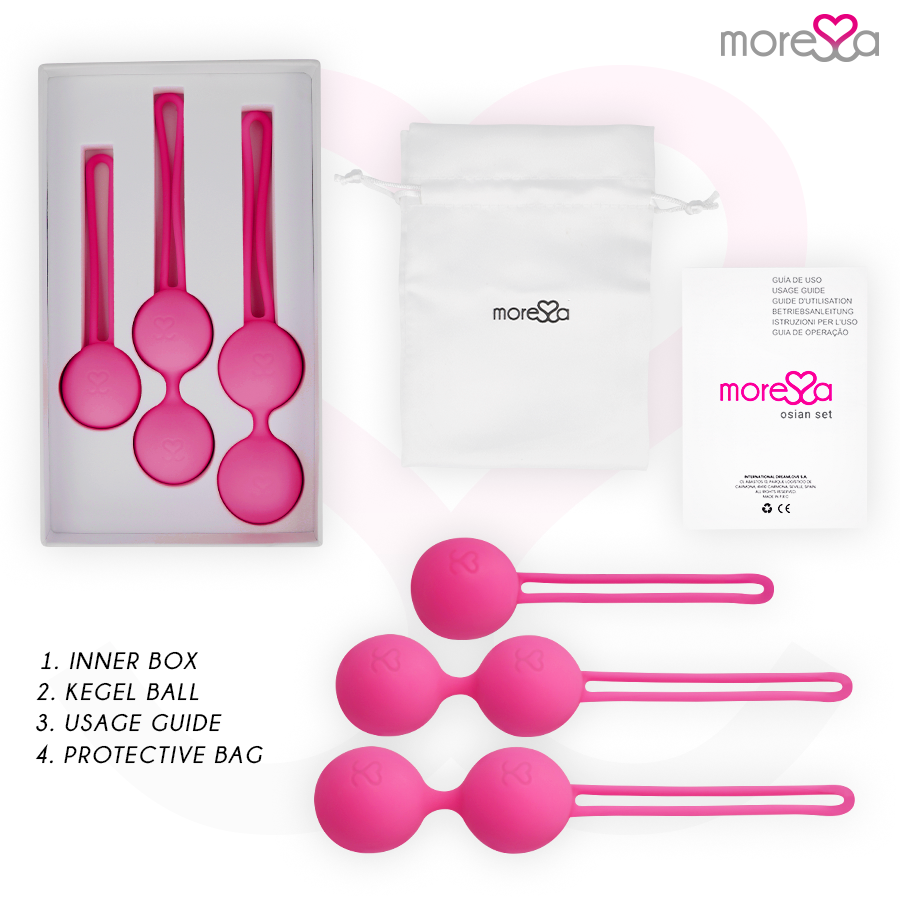 MORESSA - OSIAN SET PREMIUM SILICONA ROSA (Osian One - 51 g | Osian Two - 101 g | Osian Three 85 g) - Imagen 3