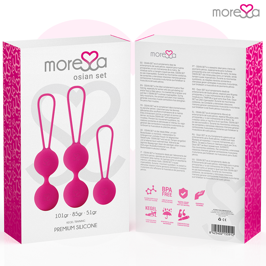 MORESSA - OSIAN SET PREMIUM SILICONA ROSA (Osian One - 51 g | Osian Two - 101 g | Osian Three 85 g) - Imagen 4