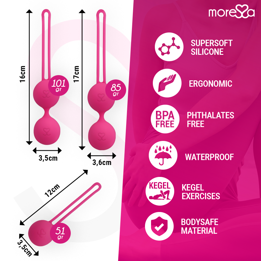 MORESSA - OSIAN SET PREMIUM SILICONA ROSA (Osian One - 51 g | Osian Two - 101 g | Osian Three 85 g) - Imagen 7
