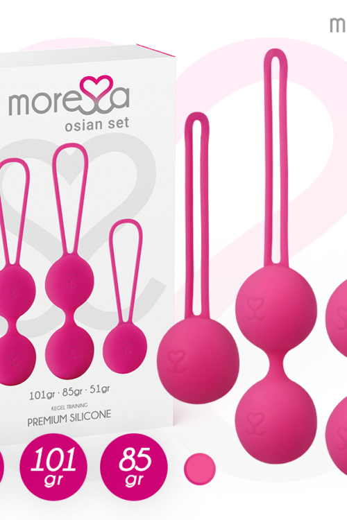 MORESSA – OSIAN SET PREMIUM SILICONA ROSA (Osian One – 51 g | Osian Two – 101 g | Osian Three 85 g)
