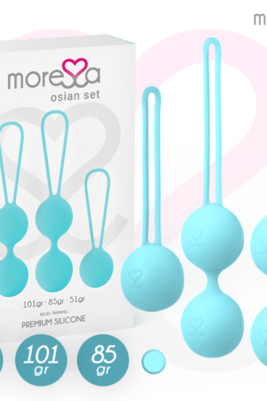 MORESSA - OSIAN SET Osian One; 51 Gr / Osian Two; 101 Gr / Osian Three 85 gr PREMIUM SILICONA TURQUESA
