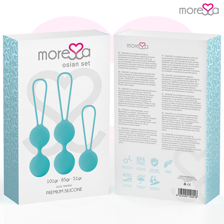 MORESSA - OSIAN SET Osian One; 51 Gr / Osian Two; 101 Gr / Osian Three 85 gr PREMIUM SILICONA TURQUESA - Imagen 8
