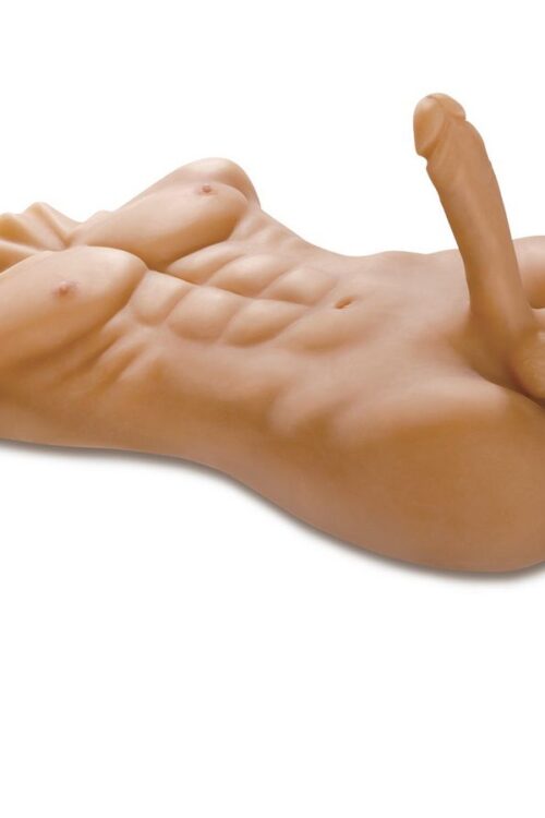 TORSO MASCULINO REALISTA XXL CON PENE DE 20 CM Y TACTO REAL FANTAFLESH