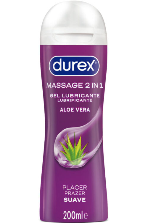DUREX – GEL LUBRICANTE DE MASAJE SUAVE ALOE VERA 200 ML