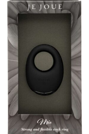 JE JOUE - MIO ANILLO PARA EL PENE VIBRADOR FUERTE Y FLEXIBLE NEGRO