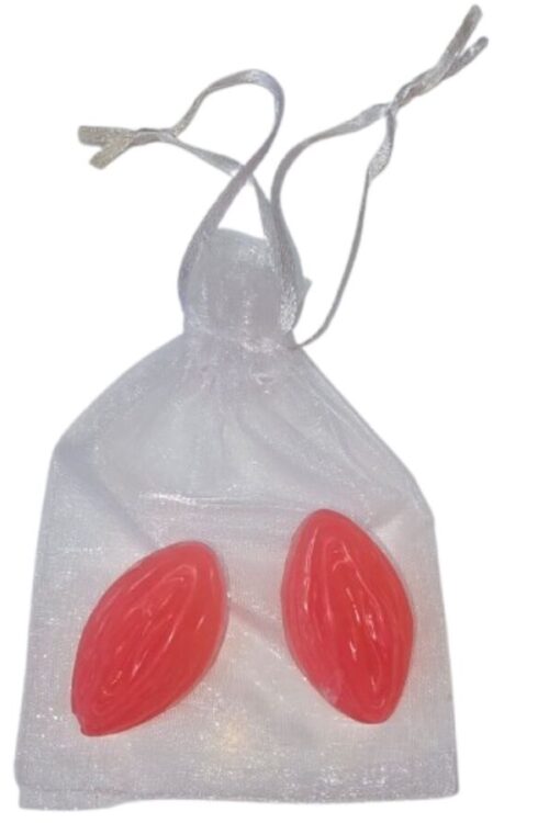 DIABLO PICANTE – 2 JABONES PERFUMADOS FORMA VAGINA ROJO