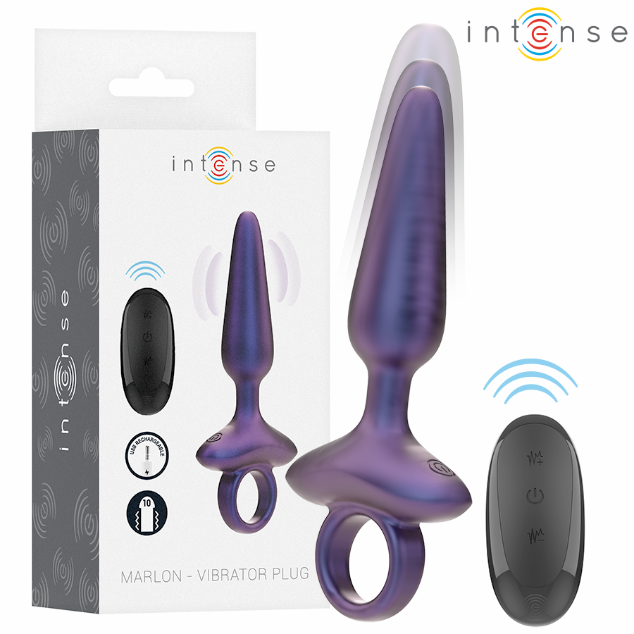 INTENSE - MARLON PLUG ANAL VIBRADOR MODELO 4 CONTROL REMOTO