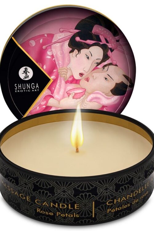 SHUNGA – MINI CARESS BY CANDELIGHT VELA MASAJE ROSAS 30 ML