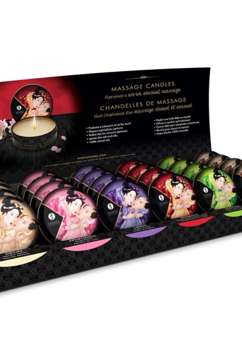 SHUNGA – MINI CARESS BY CANDLELIGHT DISPLAY VELAS MASAJE 24 UDS