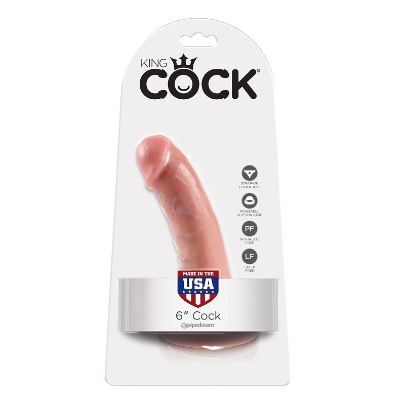 KING COCK - 6 PENE NATURAL 15.2 CM - Imagen 2