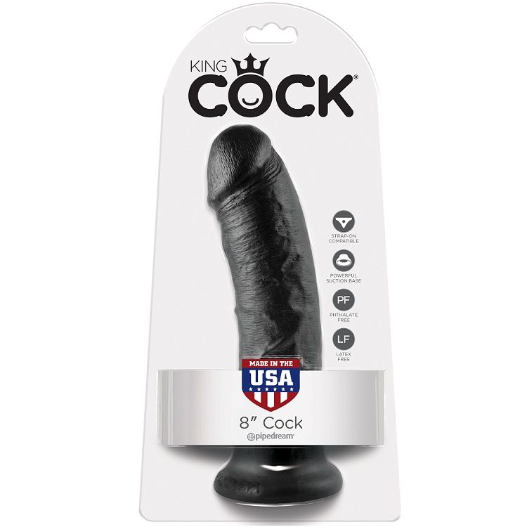KING COCK - 8 PENE NEGRO 20.3 CM - Imagen 4