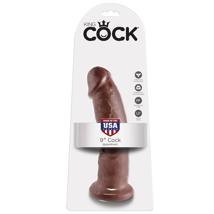 KING COCK - 9 PENE MARRÓN 22.9 CM - Imagen 5