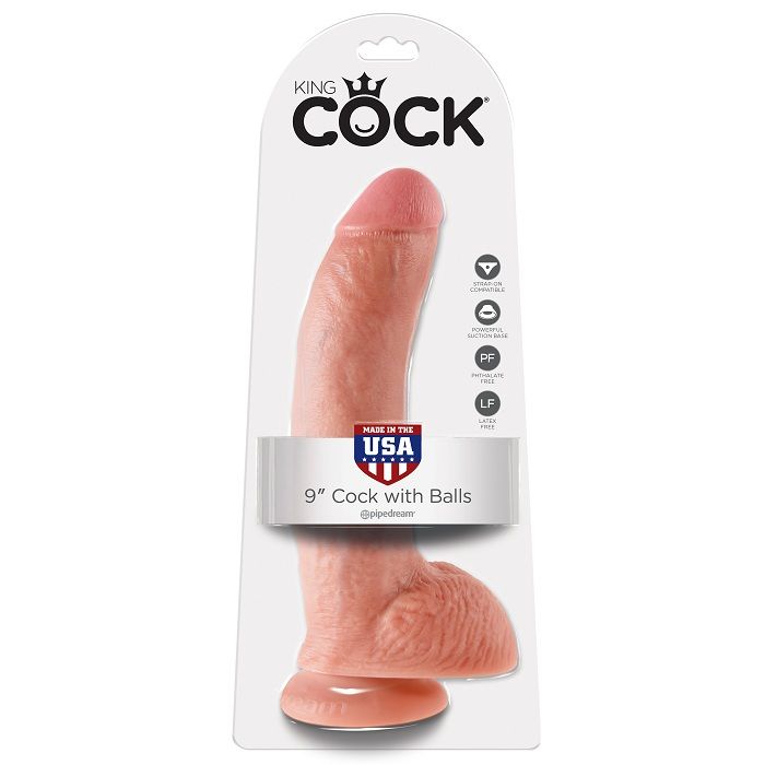 KING COCK - 9 PENE REALÍSTICO NATURAL 22.9 CM - Imagen 4