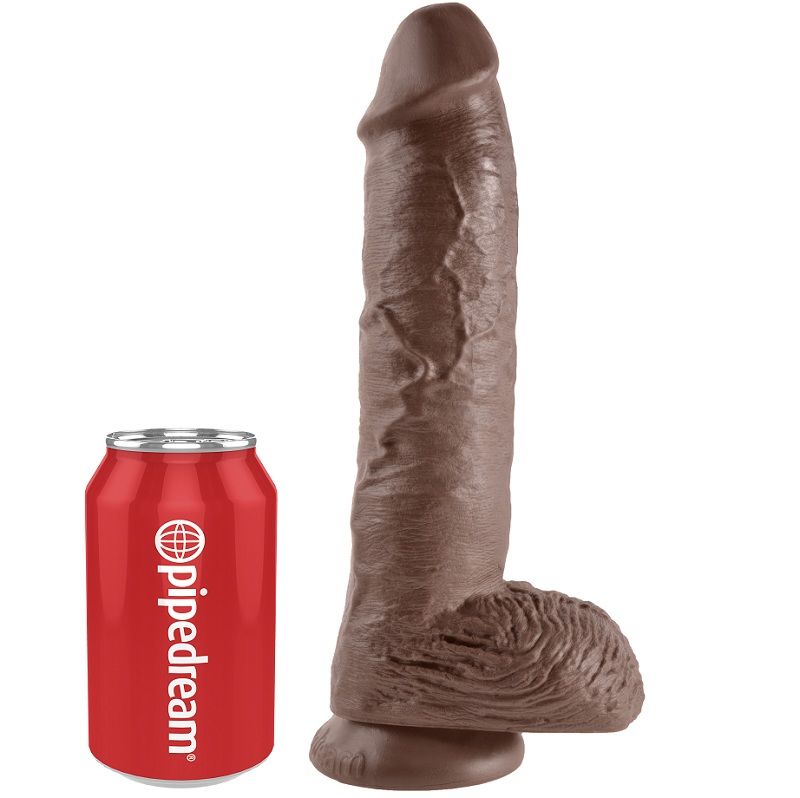 KING COCK - 10 PENE REALÍSTICO MARRÓN 26.5 CM - Imagen 5
