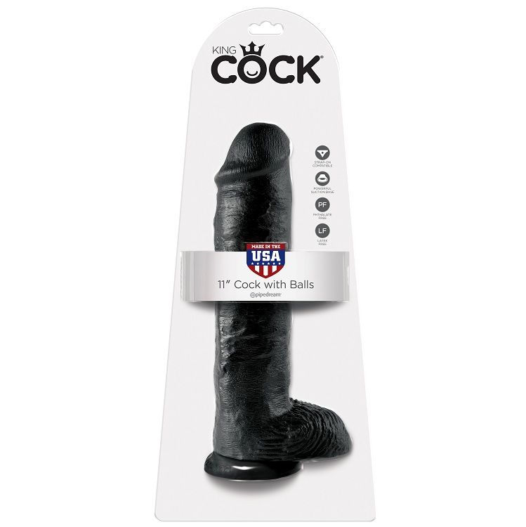 KING COCK - PENE REALISTICO NEGRO 28 CM - Imagen 5