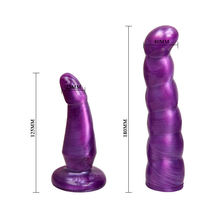 BAILE - ARNÉS ANAL Y VAGINAL FEMENINO LILA PUNTO G 17 CM - Imagen 6