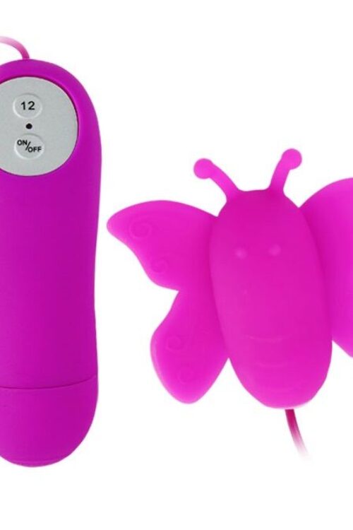 BAILE – ESTIMULADOR DE CLÍTORIS MARIPOSA LOVE EGGS 12 VELOCIDADES LILA CONTROL REMOTO