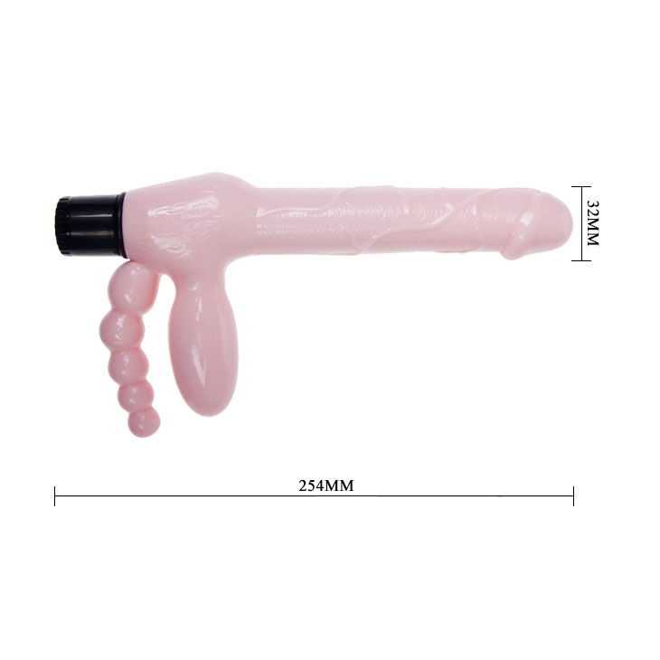 BAILE - ARNÉS SIN CUERDA TPR CON VIBRACIÓN Y ESTIMULACION ANAL 25.4 CM - Imagen 7