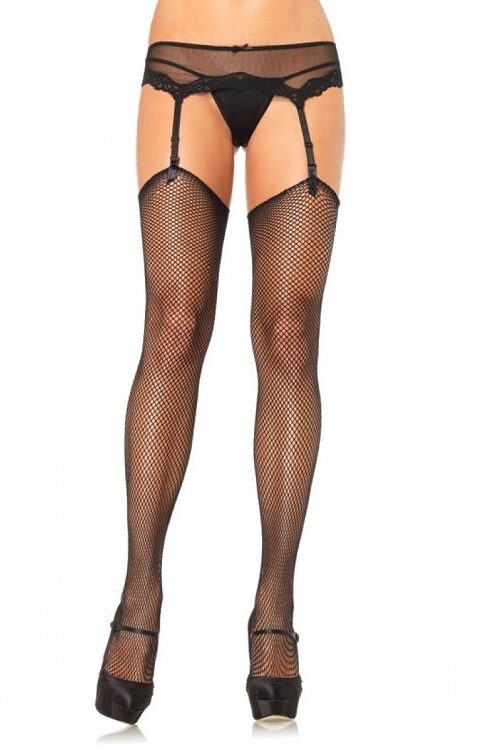 LEG AVENUE – MEDIAS DE RED SIN SILICONA AUTOADHERENTE SUPERIOR