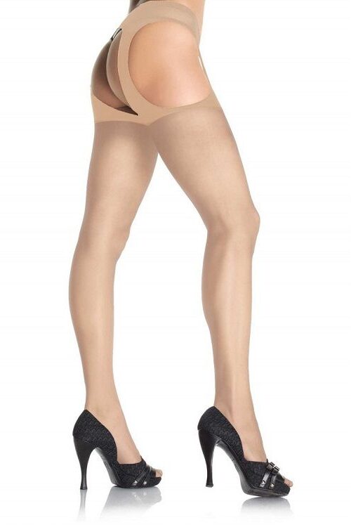 LEG AVENUE – MEDIAS CON LIGUERO ADJUNTO NUDE