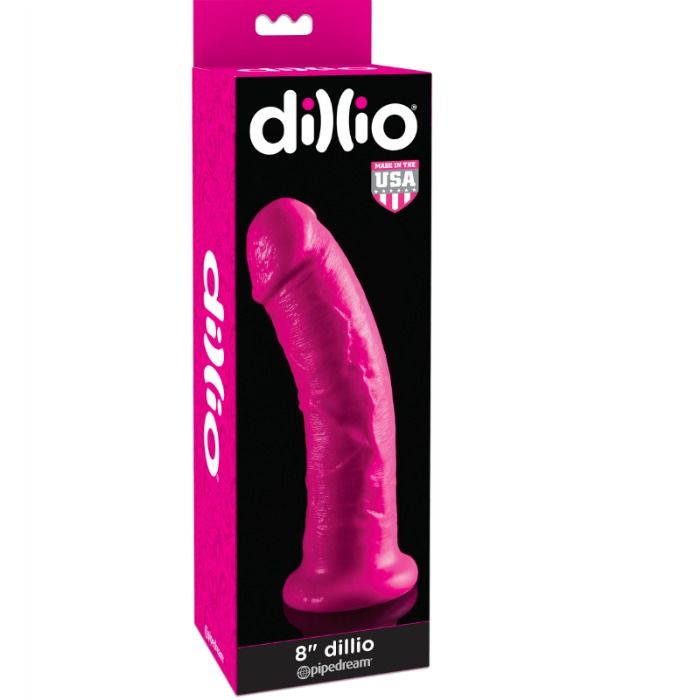 DILLIO - DILDO CON VENTOSA 20.32 CM ROSA - Imagen 4
