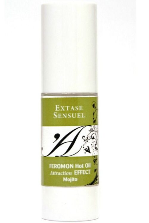 EXTASE SENSUAL – ACEITE MASAJE EFECTO CALOR CON FEROMONAS MOJITO 30 ML