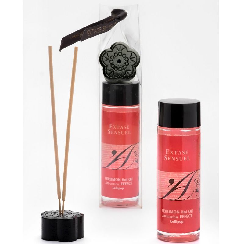 EXTASE SENSUAL - ACEITE MASAJE EFECTO CALOR CON FEROMONAS PIRULET 100 ML - Imagen 2