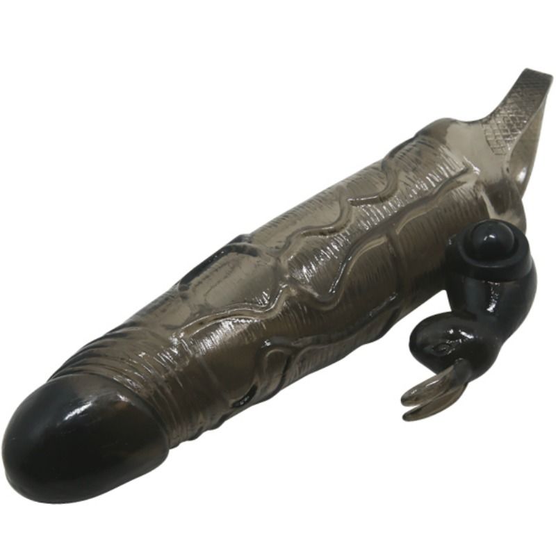 BAILE - BRAVE MAN FUNDA REALÍSTICA PENE CON RABBIT 16.5 CM NEGRO - Imagen 8