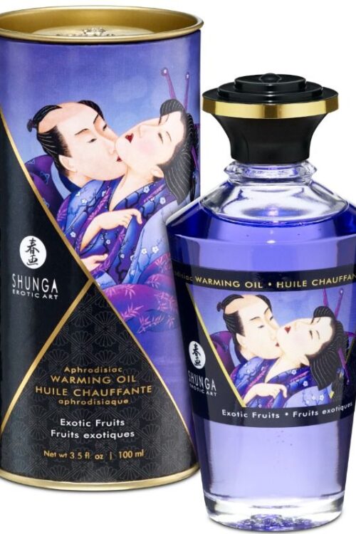 SHUNGA – ACEITE MASAJE EFECTO CALOR SABOR FRUTAS EXÓTICAS 100 ML