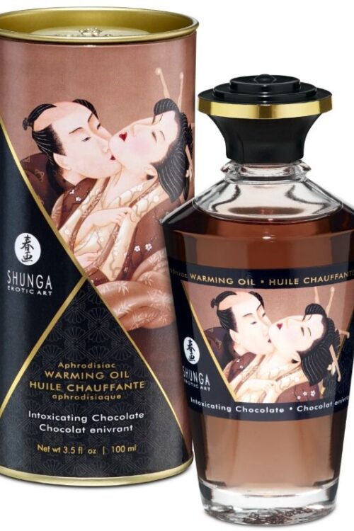 SHUNGA – ACEITE MASAJE EFECTO CALOR SABOR INTENSO CHOCOLATE 100 ML