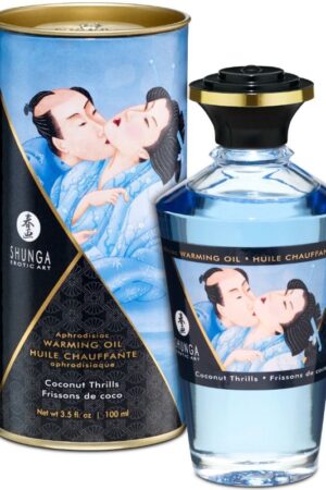 SHUNGA - ACEITE MASAJE EFECTO CALOR SABOR COCO 100 ML
