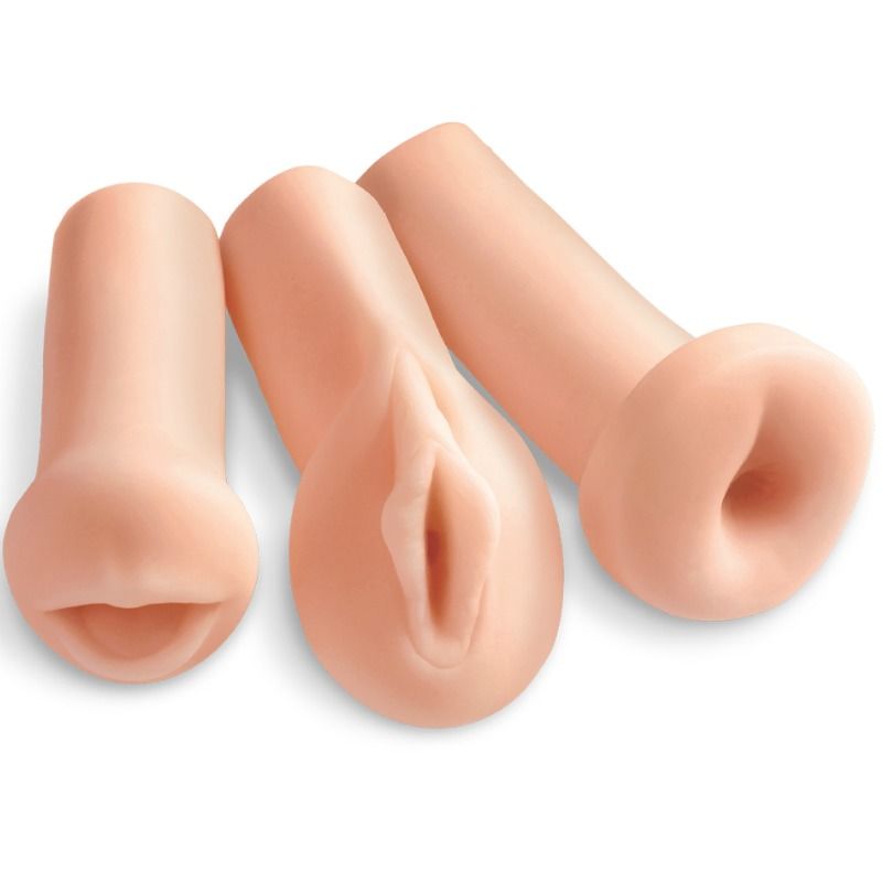 KIT 3 MASTURBADORES REALISTAS BOCA, VAGINA Y ANO FANTA FLESH - Imagen 3