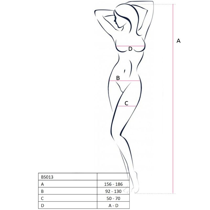 PASSION - WOMAN BS013 BODYSTOCKING NEGRO TALLA ÚNICA - Imagen 2