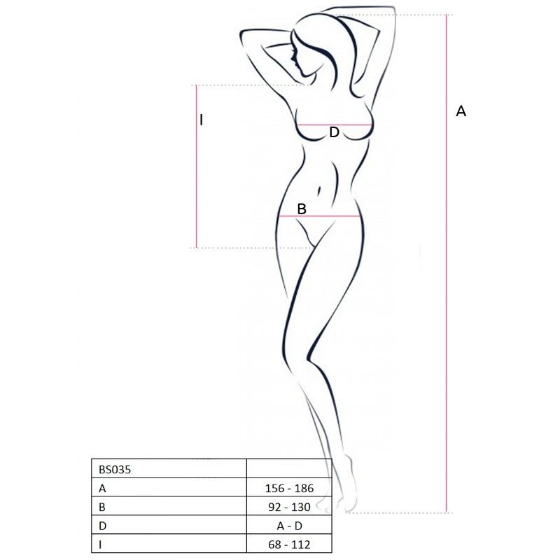 PASSION - WOMAN BS035 BODYSTOCKING NEGRO TALLA ÚNICA - Imagen 2