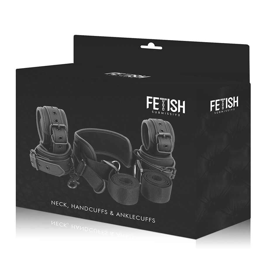 FETISH SUBMISSIVE - POSICIÓN MASTER CON 4 ESPOSAS CON FORRO DE NEOPRENO - Imagen 11